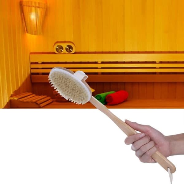 Kroppsborste, badborste, ryggborste med långa skaft, bad- och duschborste