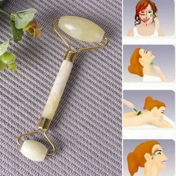 MOR Natural Jade Massage Roller Ansikte Jade Sten Ansiktsmassage 1st för Kvinnor Män Ansikte Kropp Huvud Nacke Fot Jade