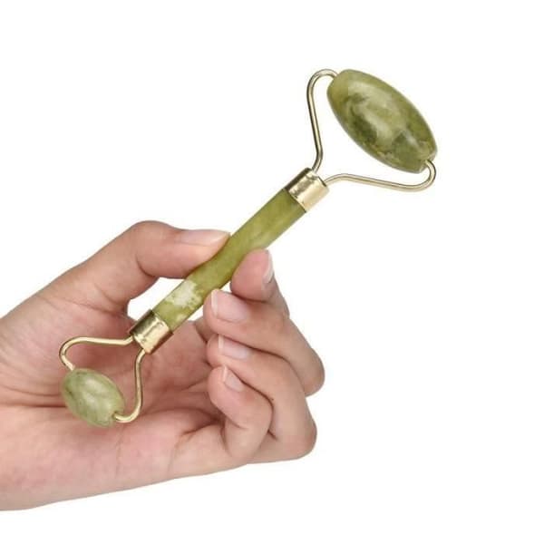 YF02546-Ansiktsmassage med dubbelt huvud Jade Roller Ansikte Kropp Huvud Nacke Natur Skönhetsanordning,1326