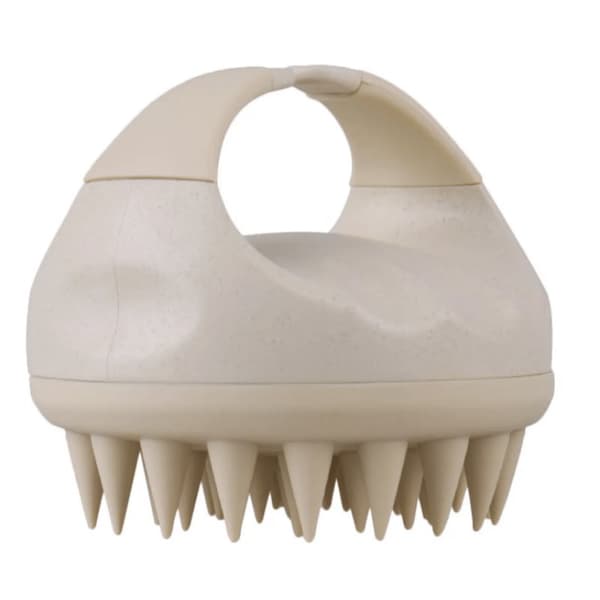 Mjuk Skalpmassage - Verktyg av Vete + Silikon Vit 1-Pack