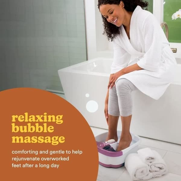 Hydromassager - HOMEDICS - Spa för fotmassage - Värmande - Avkopplande bubblor - Skostorlek 44