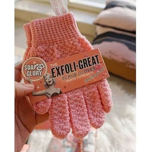 Exfolierande handskar - Soap & Glory - Super Exfoliating Scrub Handskar - Unisex - One Size - Intensiv exfoliering