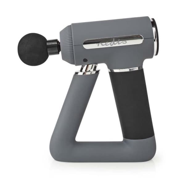 Sportmassagepistol - NEDIS - 6 massagelägen - Gråsvart