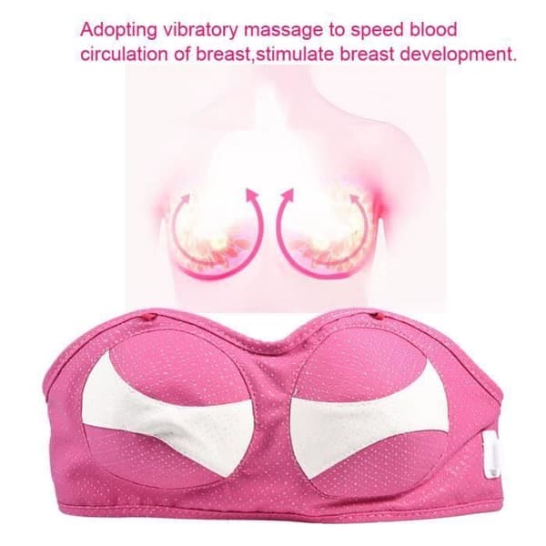 KING Bröstmassageapparat behå massage vibrationsuppvärmning bröstförstoringsstimulator -CHE