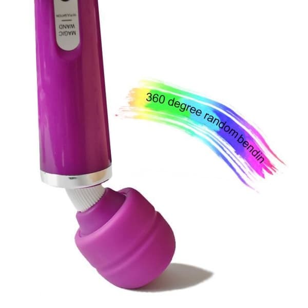10 hastigheter Ny Vibrabor Magic Wand Massager Big Magic AV Massage Stick Vibratorer Sexleksak - Typ USB Laddning Svart