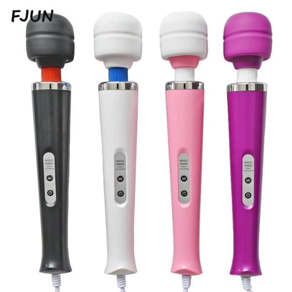 10 hastigheter Ny Vibrabor Magic Wand Massager Big Magic AV Massage Stick Vibratorer Sexleksak - Typ USB Laddning Svart