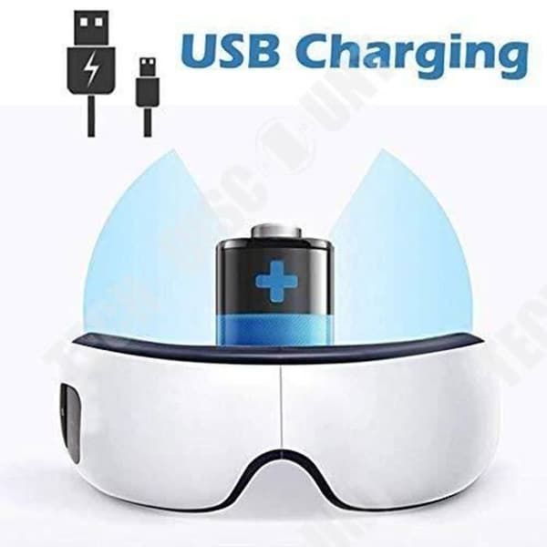 TD® Eye Massager Sömnenhet Trådlös elektrisk mask Massage Musik USB-litium Bluetooth-högtalare Fällbar 180°