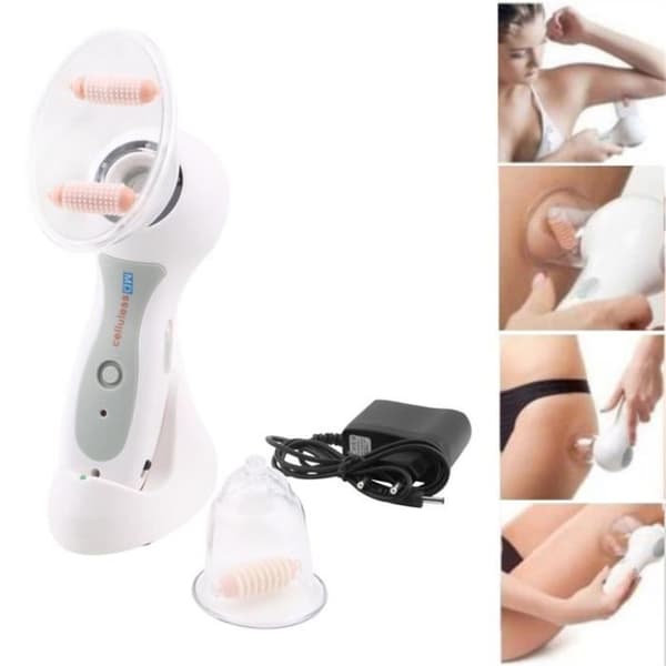 Anti-celluliter-enhet Anti-celluliter sugkopp Vakuummassage med sugkopp - sugmassager - USB - Vit