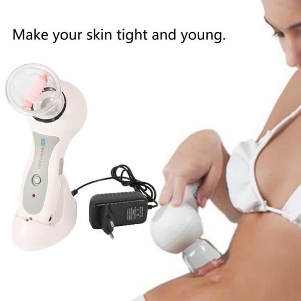 Anti-celluliter-enhet Anti-celluliter sugkopp Vakuummassage med sugkopp - sugmassager - USB - Vit