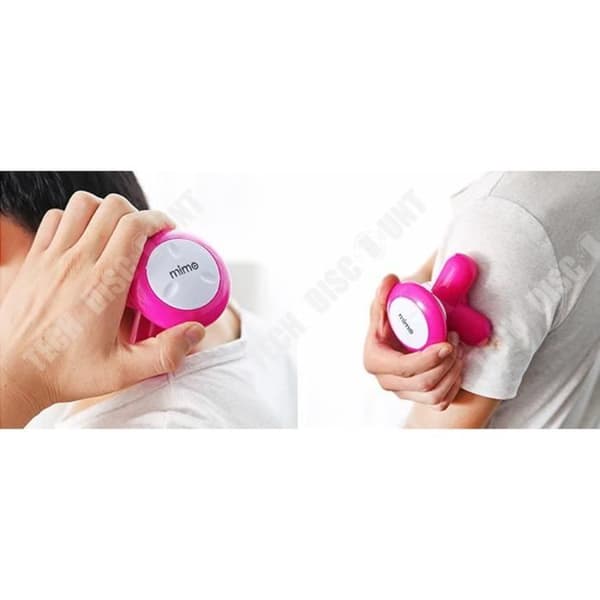 TD® Mini Sports Compact Smärtlindrande massageapparat - elektrisk vibrerande massageapparat USB-driven och AAA-batteri - Rosa
