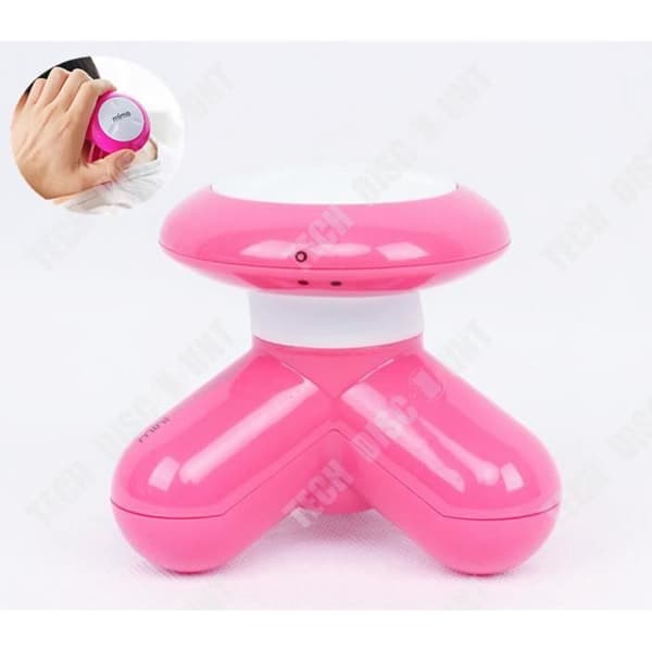 TD® Mini Sports Compact Smärtlindrande massageapparat - elektrisk vibrerande massageapparat USB-driven och AAA-batteri - Rosa