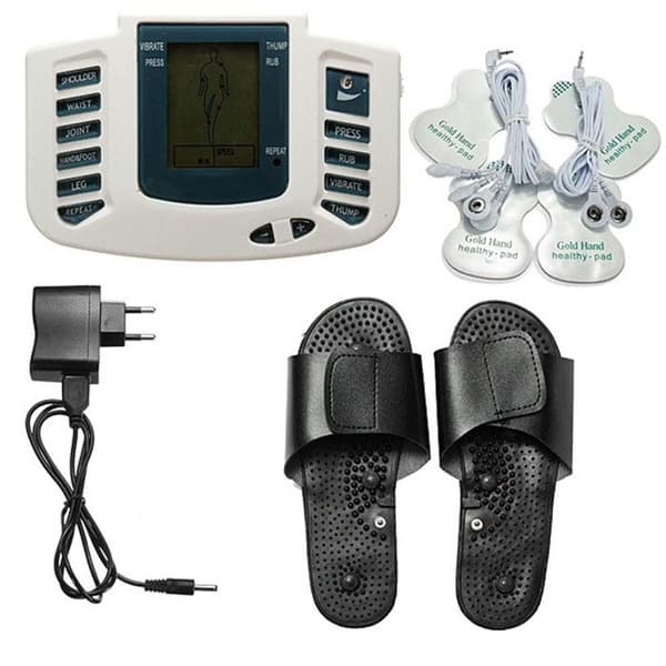 Nytt Elektriskt Stimulator Massageterapi för muskler, Puls tiotals Akupunktur med terapi toffel +