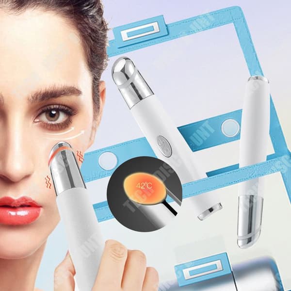 TD® 42℃ Uppvärmd anti-rynkor anti-aging ögonmassageapparat med högfrekventa vibrationer Tar bort rynkor mörka ringar-föryngrar
