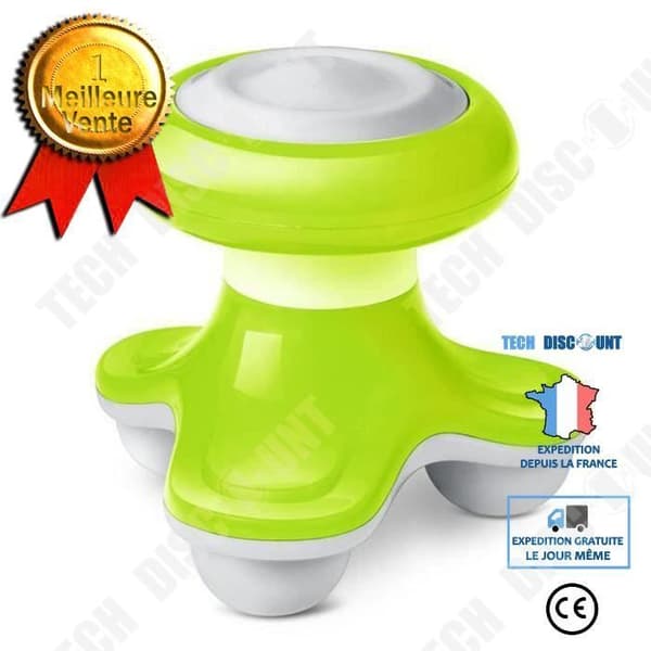 TD® Mini Compact Batteridriven Sports Massager - Elektrisk Vibrerande Massager USB-driven och AAA-batteri - Grön