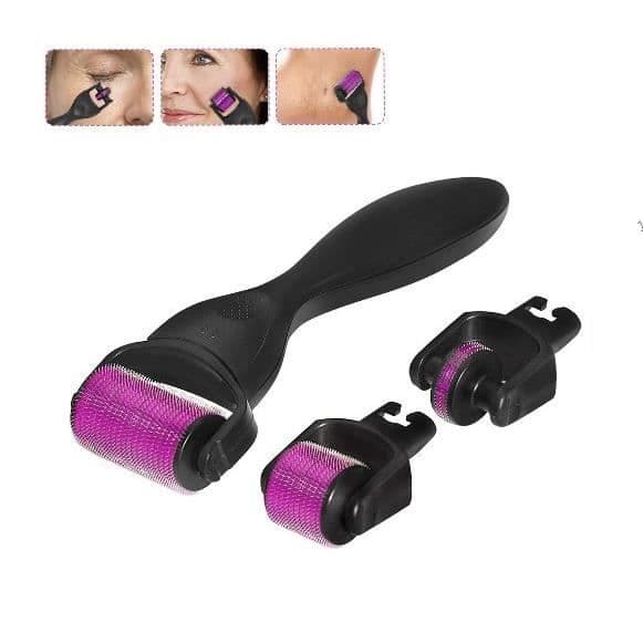 Dermaroller, Microneedle Derma Roller, iFanze Micro Needle Roller, anti aging 3 i 1 0,5 mm 180 + 1,5 mm 1200 + 1,0 mm 600