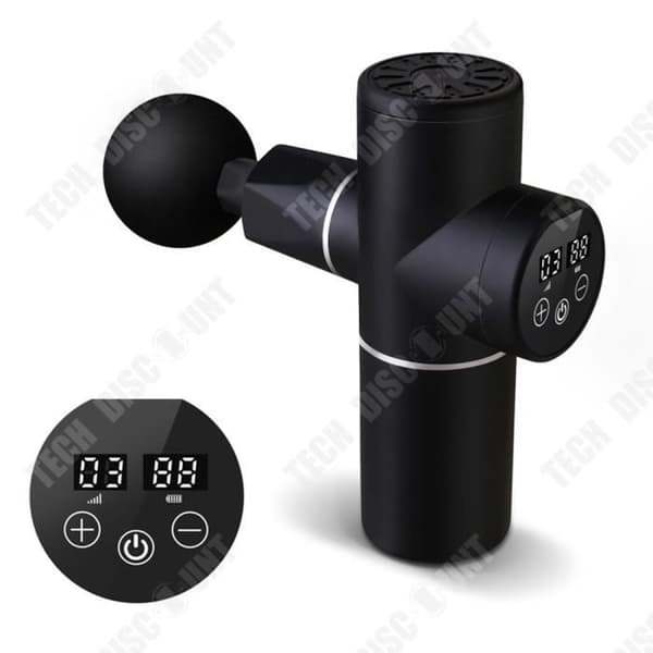 TD® Fascia Gun Massage Fitness Utrustning Borstlös Motor Svart Muskelavslappning Elektrisk handhållen Mini Fascia Gun