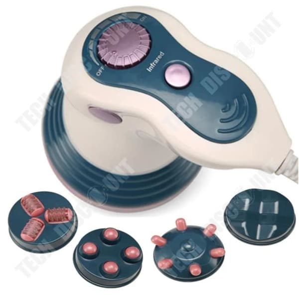 TD® handhållen elektrisk infraröd massageapparat Push Up stor massagemaskin med 4 utbytbara huvuden