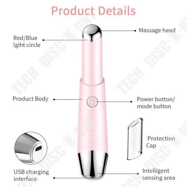 TD® MANUELL MASSAGERENHET,ANLAN Eye Massager Anti Aging Wrinkle Eye Patch Ion Relief Massage Machine