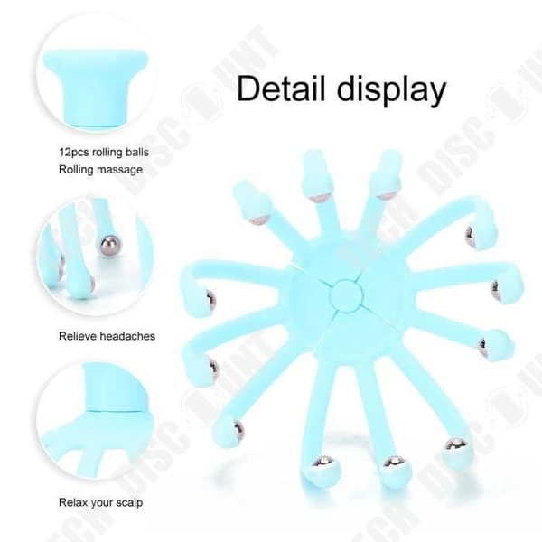 TD® Claw Head Massager Stress Relief Hair Therapy Roller Ball Scalp Massager Machine