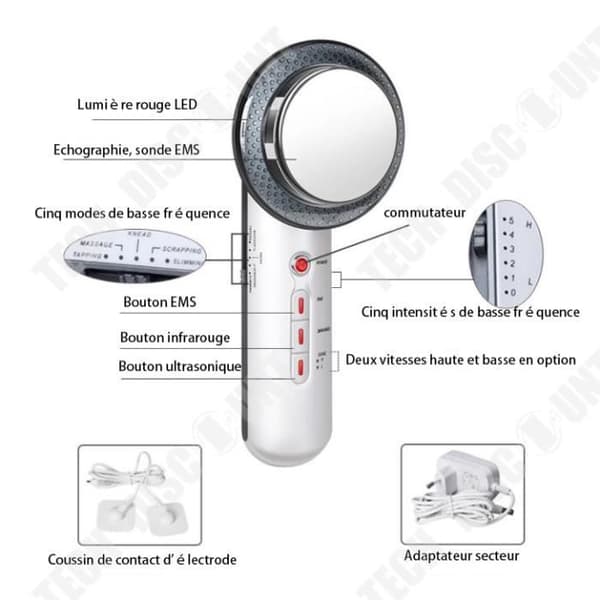 TD® Tre-i-ett bantningsinstrument ultraljud LED mikroelektriskt EMS import skönhetsinstrument 40K ultraljud import