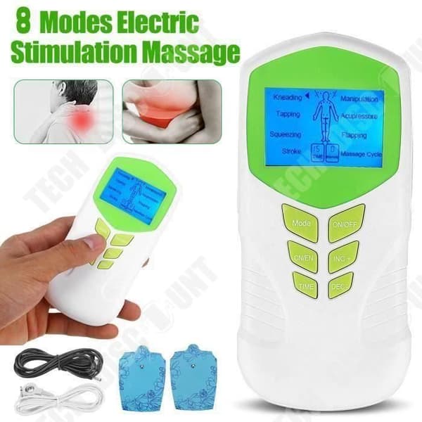 TD® Meridian Massager 8 lägen LCD-skärm Massage Muskelterapi GRÖN