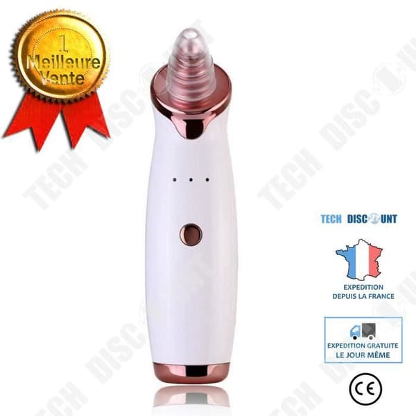 TD® MANUELL MASSAGEENHET, Elektrisk Acne Extractor Svart Dammsugare Pormask Pore Tool