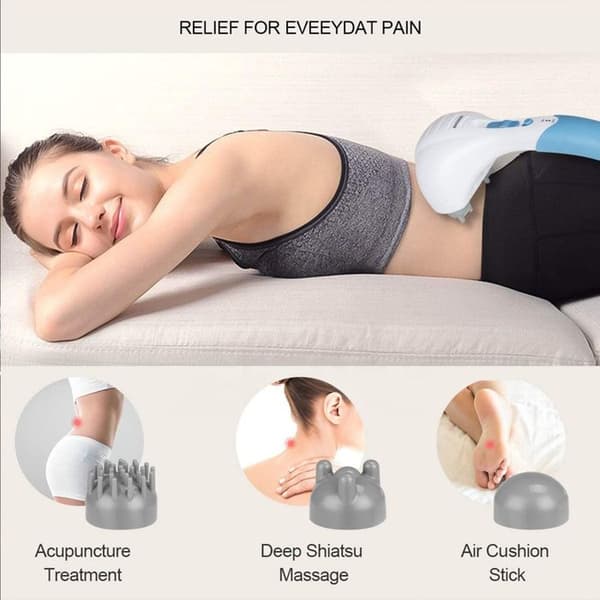 Masseur 25w TD® effektiv muskelavslappning avtagbar massagehuvud flera justerbara hastigheter dubbel bärbar huvudmassage