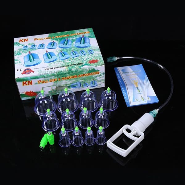 TD® Set med 12 Koppningar sugkoppar kit verktyg Traditionell kinesisk medicinsk Vakuum Koppning Kroppsmassage Hälsosam