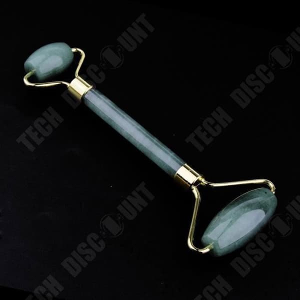 TD® Jade Roller Avslappning Ansiktsmassage Jade Stone Double Roller 14,5 cm x 5,5 cm Hudskönhetstillbehör