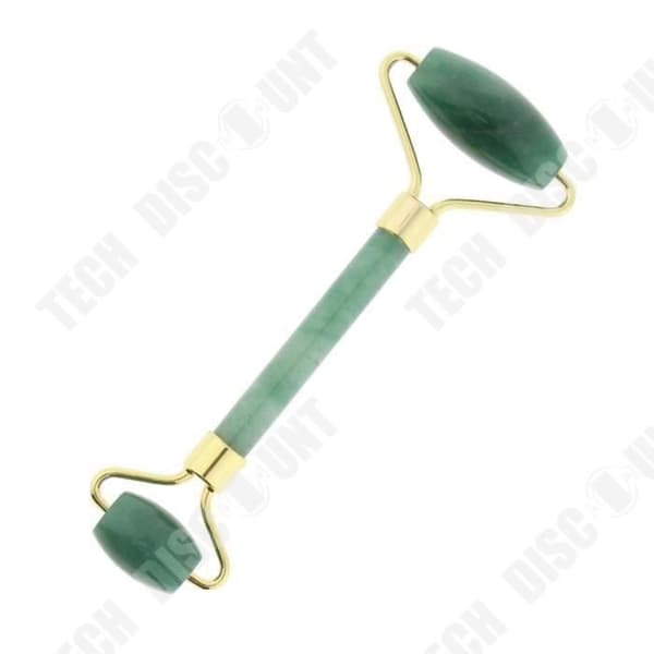 TD® Jade Roller Avslappning Ansiktsmassage Jade Stone Double Roller 14,5 cm x 5,5 cm Hudskönhetstillbehör
