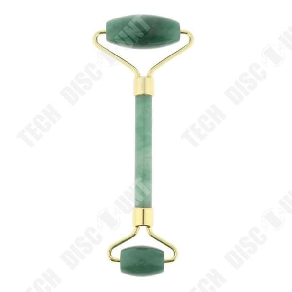 TD® Jade Roller Avslappning Ansiktsmassage Jade Stone Double Roller 14,5 cm x 5,5 cm Hudskönhetstillbehör