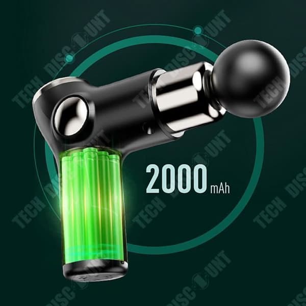TD® Muskelavslappnande massageapparat halsmembran instrument svart LCD bärbar muskelmassage meridian fascia pistol