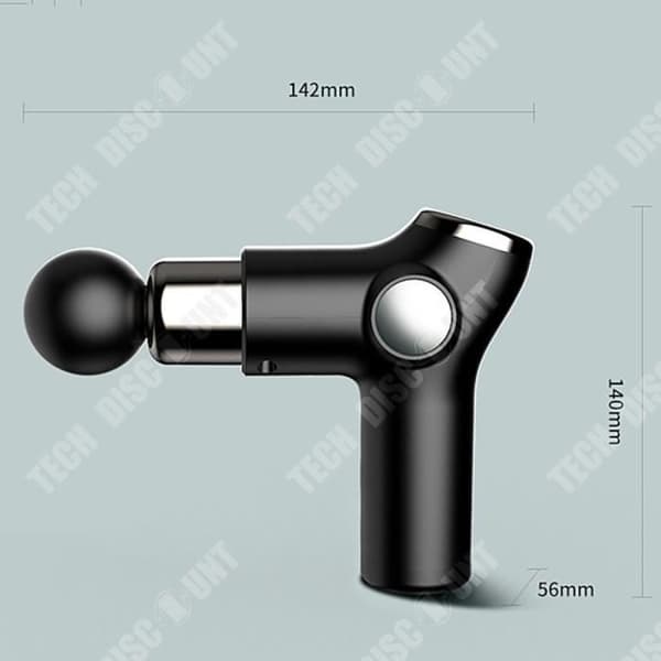 TD® Muskelavslappnande massageapparat halsmembran instrument svart LCD bärbar muskelmassage meridian fascia pistol