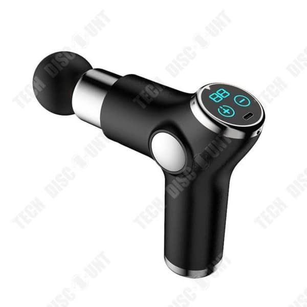 TD® Muskelavslappnande massageapparat halsmembran instrument svart LCD bärbar muskelmassage meridian fascia pistol