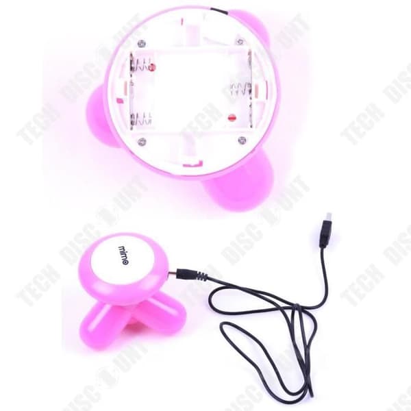 TD® manuell massageapparat för kvinnor i stor färgglad triangel -Minimassager med stativ - Levereras med USB-kabel -Månganvändning