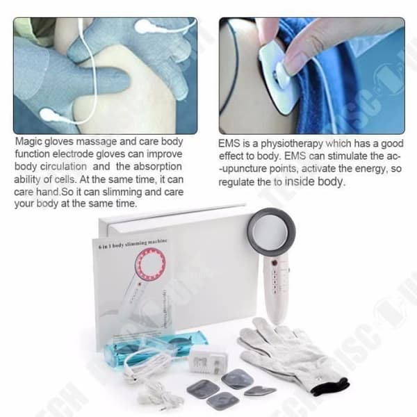 TD® Ultrasonic Kavitation EMS Face Body Slimming Galvanisk massagemaskin
