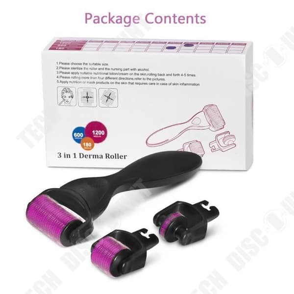 TD® Micro Needle Roller 3-i-1 Set Eye Beauty Hud Care Makeup Tool Dubbelverkande manuell massager