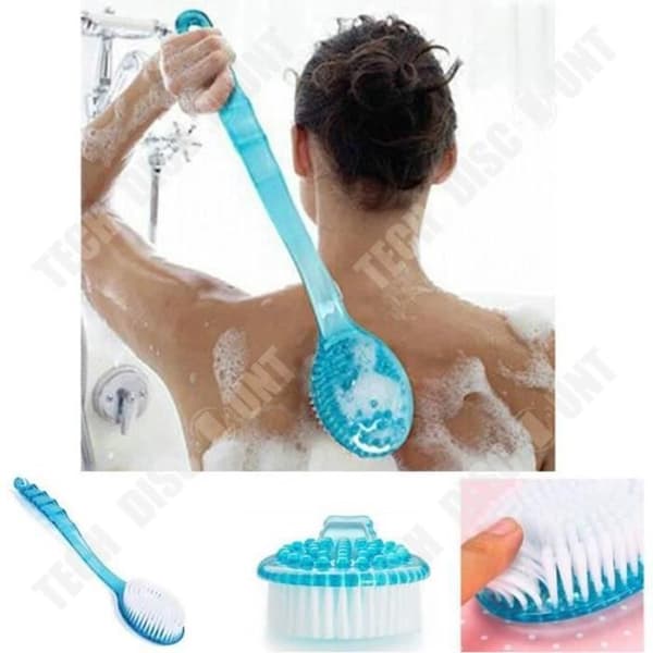 TD® Daglig användning Långt skaft Body Brush Lazy Cleaning Massageborste Baksida Exfolierande massageborste