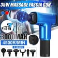 Miniatyrbild 1 av 4: Slagverk Massage Gun Therapy Gears Muscle Relax Deep Tissue Massager 6 Head BLÅ