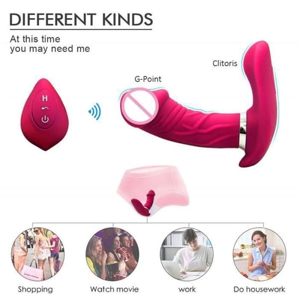 G-Spot Vibrator - KJHK516 - Röd - Medicinsk silikon - USB Uppladdningsbar - 7 frekvenser