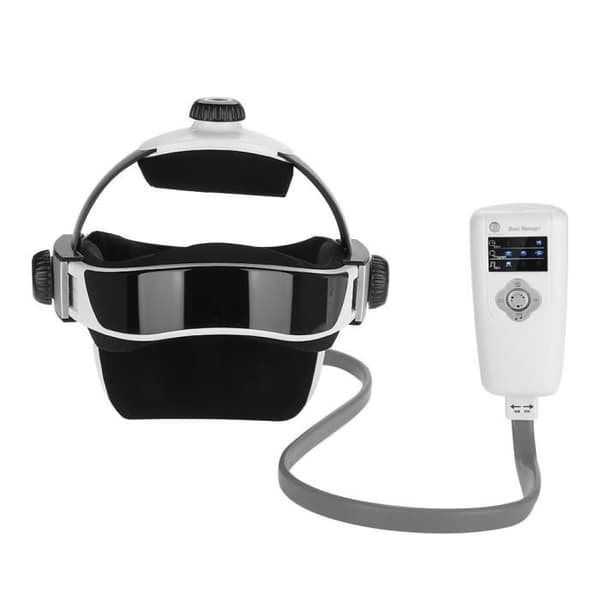 Elektrisk huvudmassageapparat, multifunktionellt massageheadset med lugnande musik och tryckvibrationsheadset