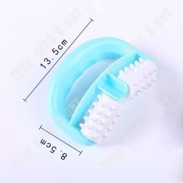 TD® Plast Manuell Massager Dubbla hjul Massage Roller Massager Runda Handtag Massager