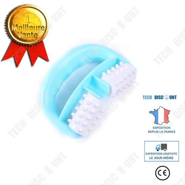 TD® Plast Manuell Massager Dubbla hjul Massage Roller Massager Runda Handtag Massager