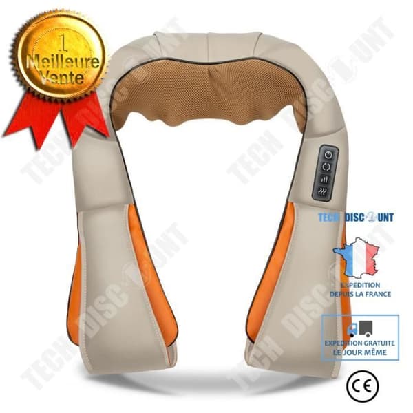 TD® Cervical Shiatsu Massager Device Nacke Skulder Perifert infrarött massagebälte med adapter för hemmakontor