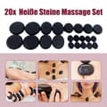 Miniatyrbild 2 av 4: Hot Stones Massage Set, 20 stycken basaltstenar, justerbart temperaturintervall, lättanvänd värmelåda