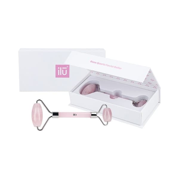 Ilū Make Up Rose Quarz Ansiktsroller - rosenkvartsroller