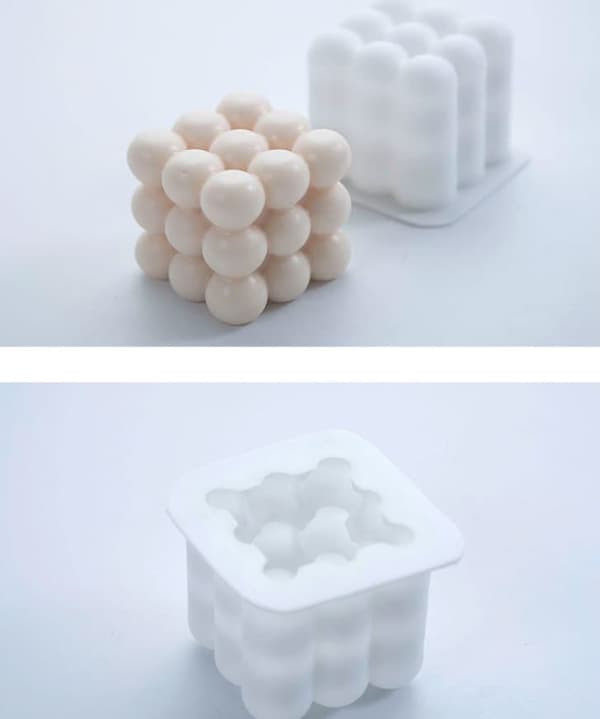DIY silikonimuotti homekynttilät, kipsi kynttilä, 3D Rubikin kuutio