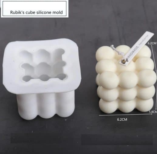 DIY silikonimuotti homekynttilät, kipsi kynttilä, 3D Rubikin kuutio