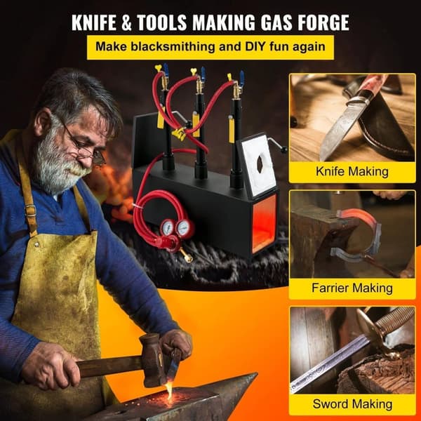 1350°C rektangel propangasmältugn,3 brännare,snabb uppvärmning,bra värmebevarand