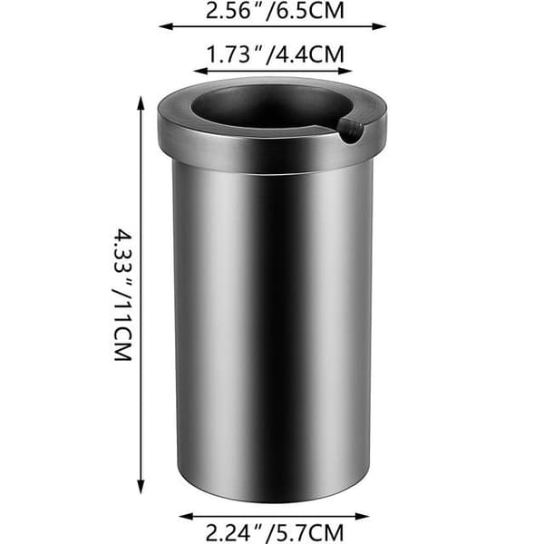 2 kg enkelring grafitdegel, 99,9% högren grafit, bra värmeledningsförmåga, 1300°C hög värmebeständighet, stabil prestanda, lätt att använda